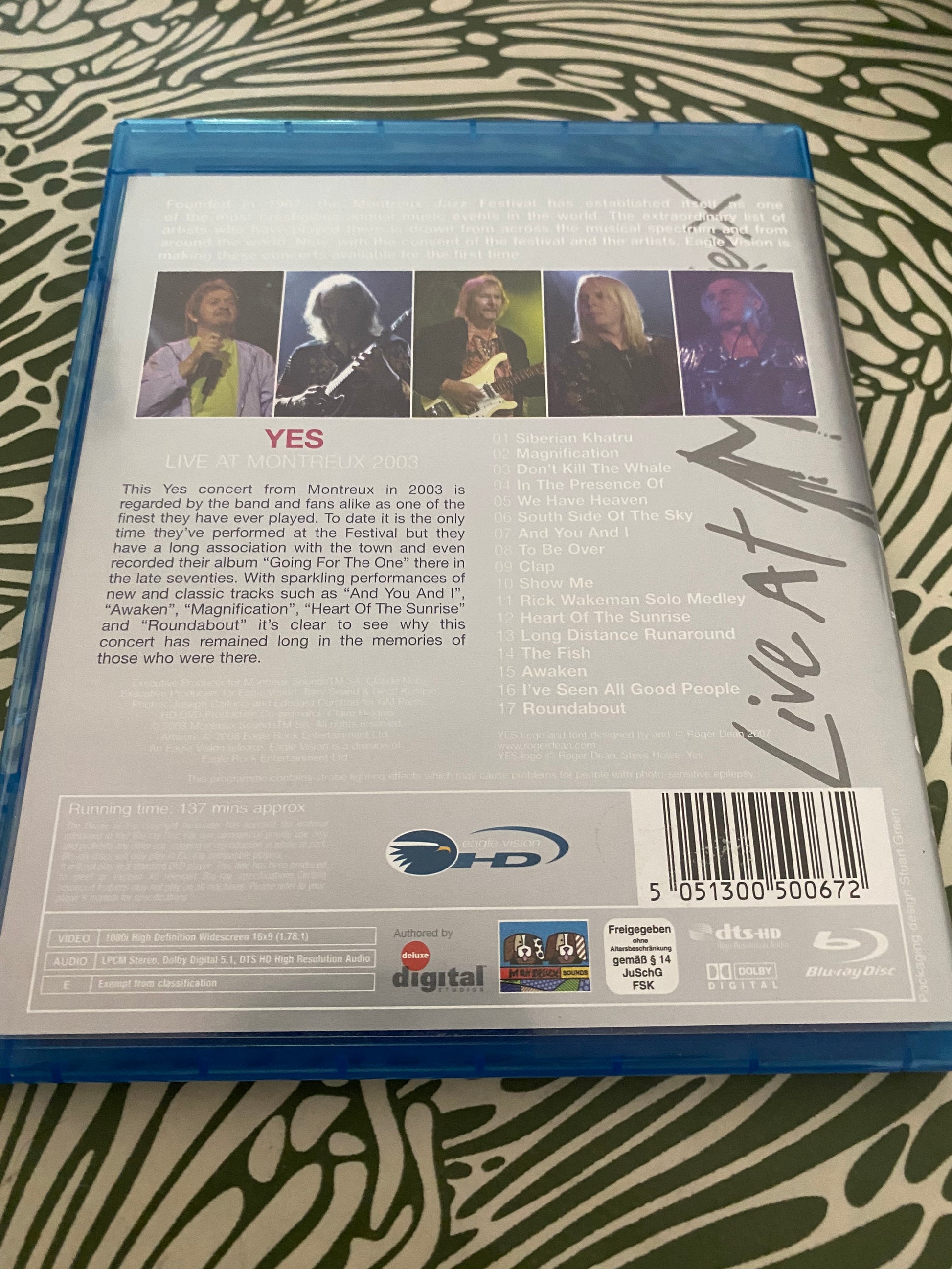 DVD blu-Ray Concert du groupe YES Live