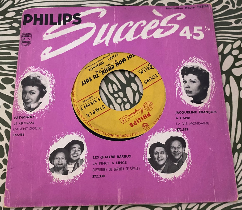 Disque vinyle 45 Tours Corry brokken. Toi mon cœur, tu sais