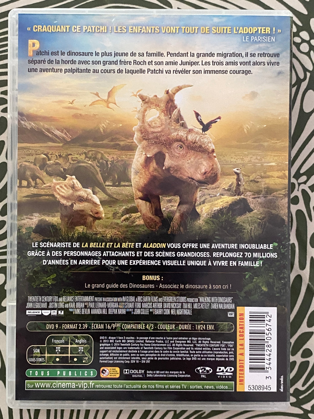 DVD film. Sur la terre des Dinosaures