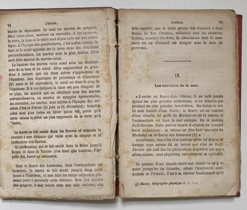 Livre ancien L’Océan par Jules Magny. Livre premier. Foyer du soldat. Tours