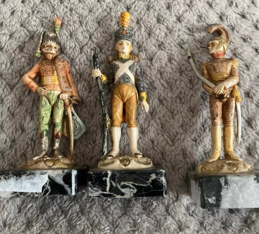 Figurines anciennes Fontanini Lot de 3 environ 10 cm hauteur. Made in Italie
