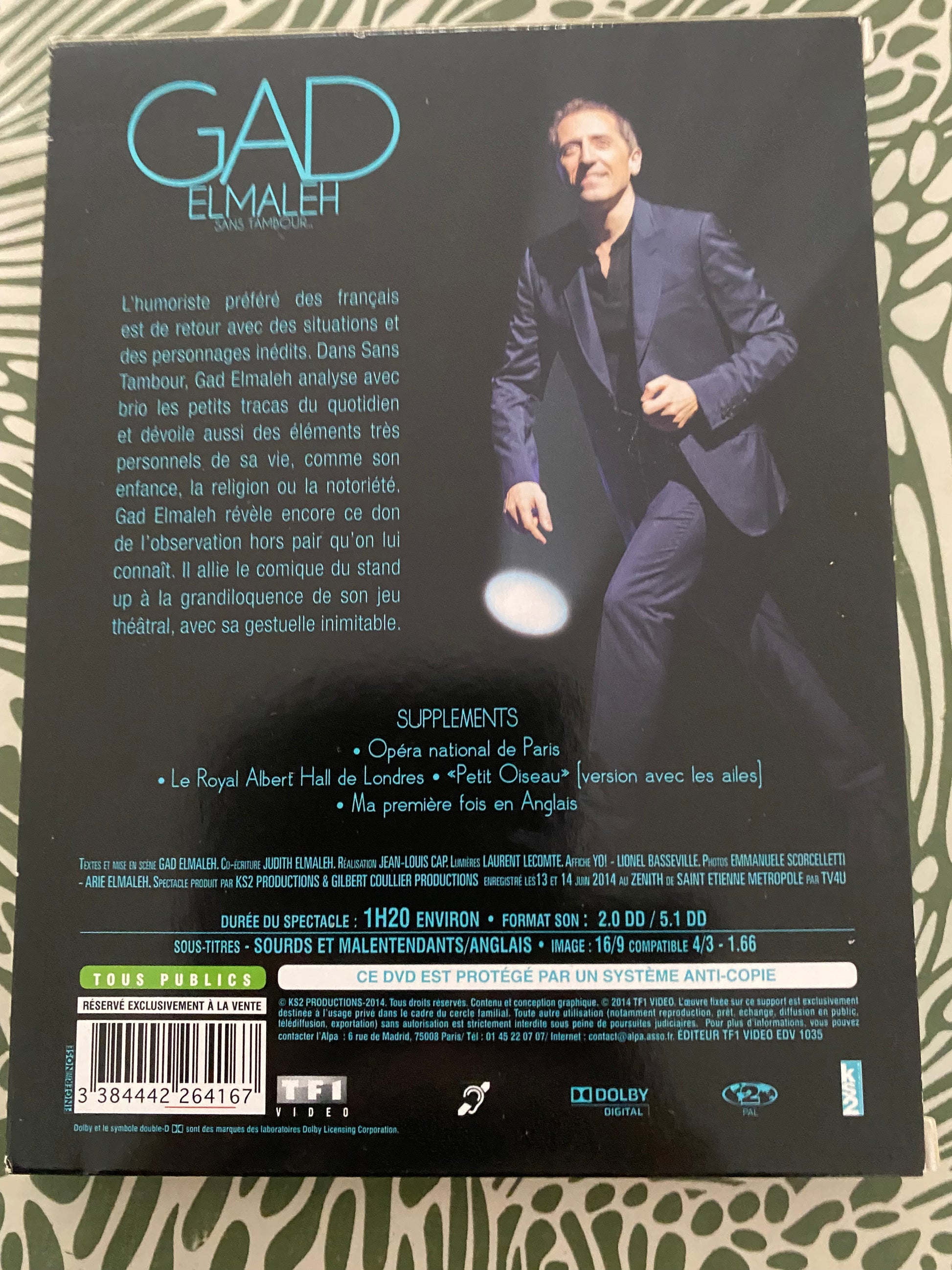 DVD spectacle GAD ELMALEH. Sans tambour
