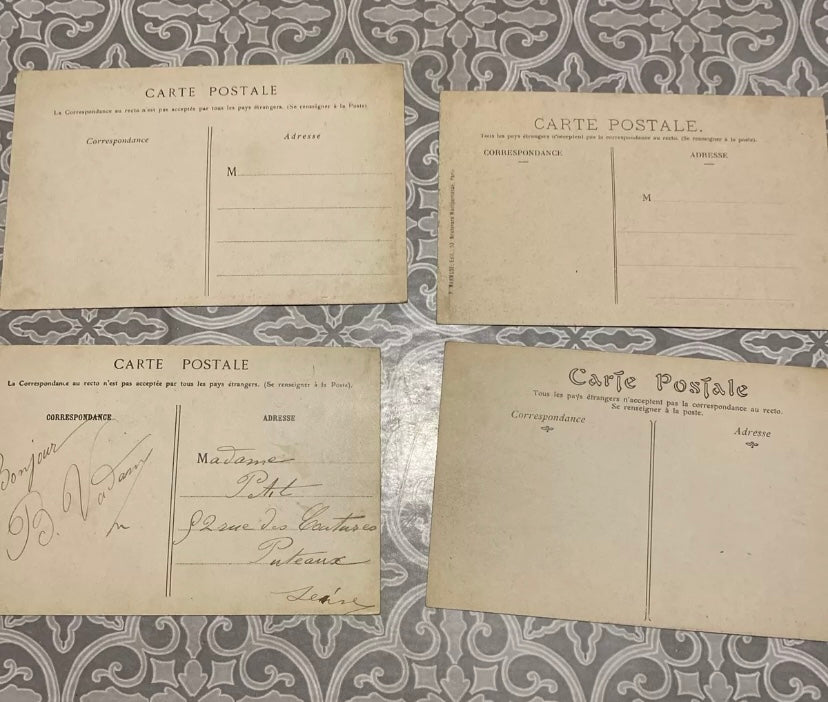 Cartes postales anciennes Courbevoie Lot de 4. 1906-1908