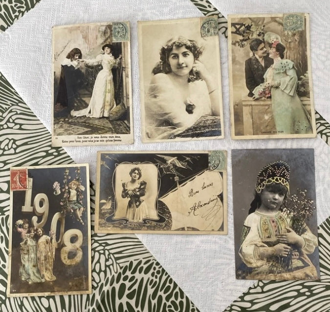 Cartes postales anciennes Fantasy Lot de 6 début 1900