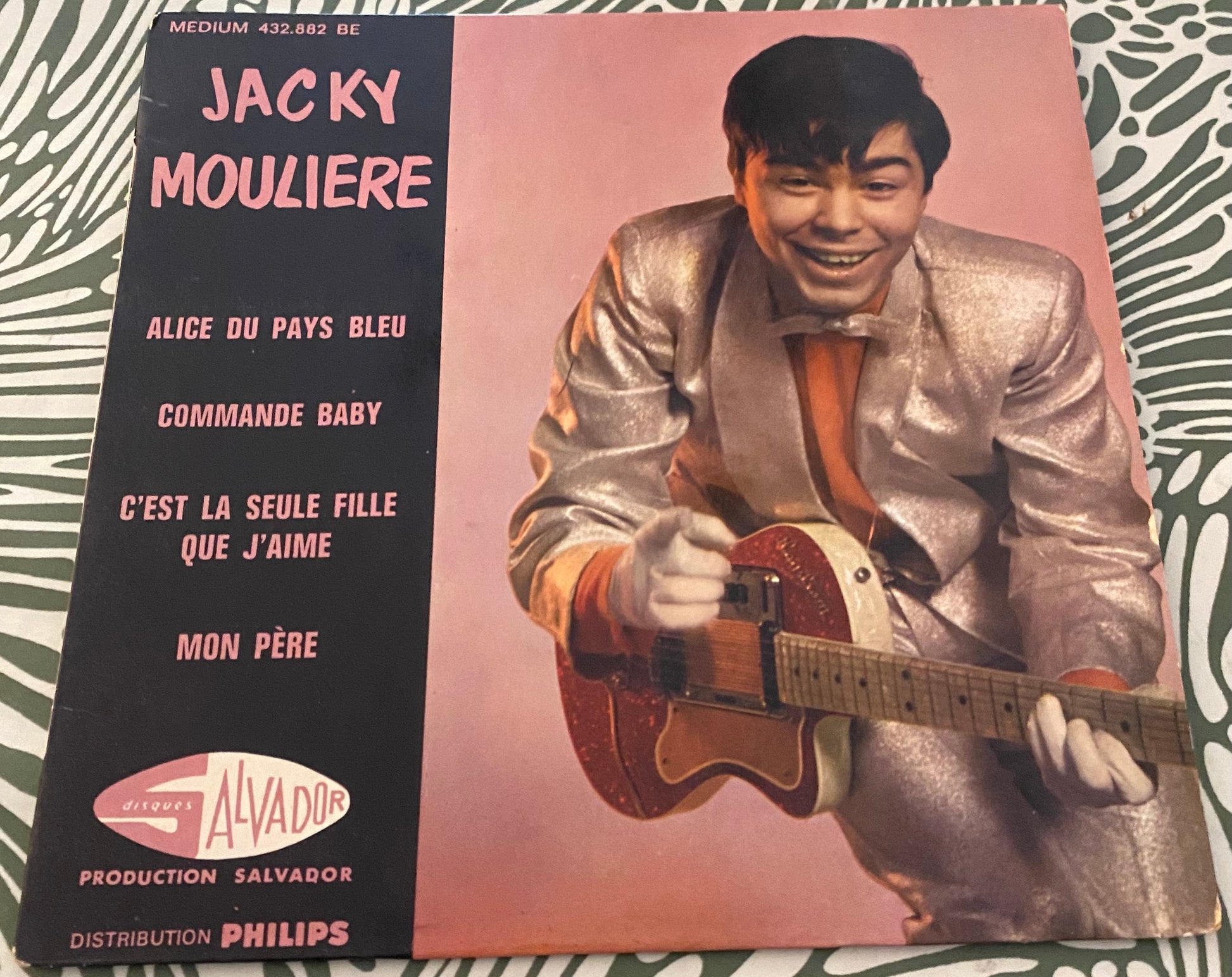 Disque vinyle 45 tours Jacky Mouliere. Alice du pays bleu