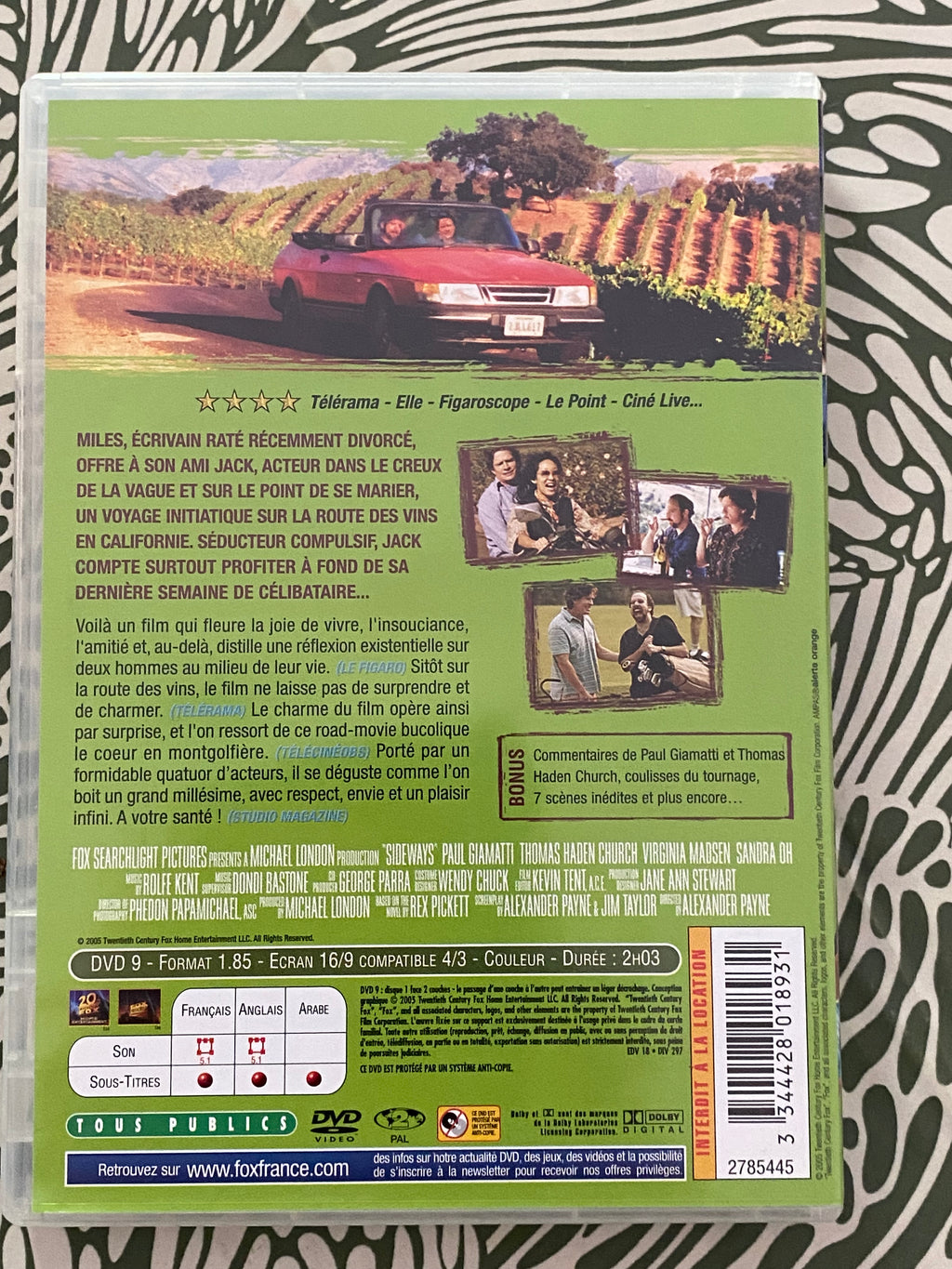 DVD film. Sideways