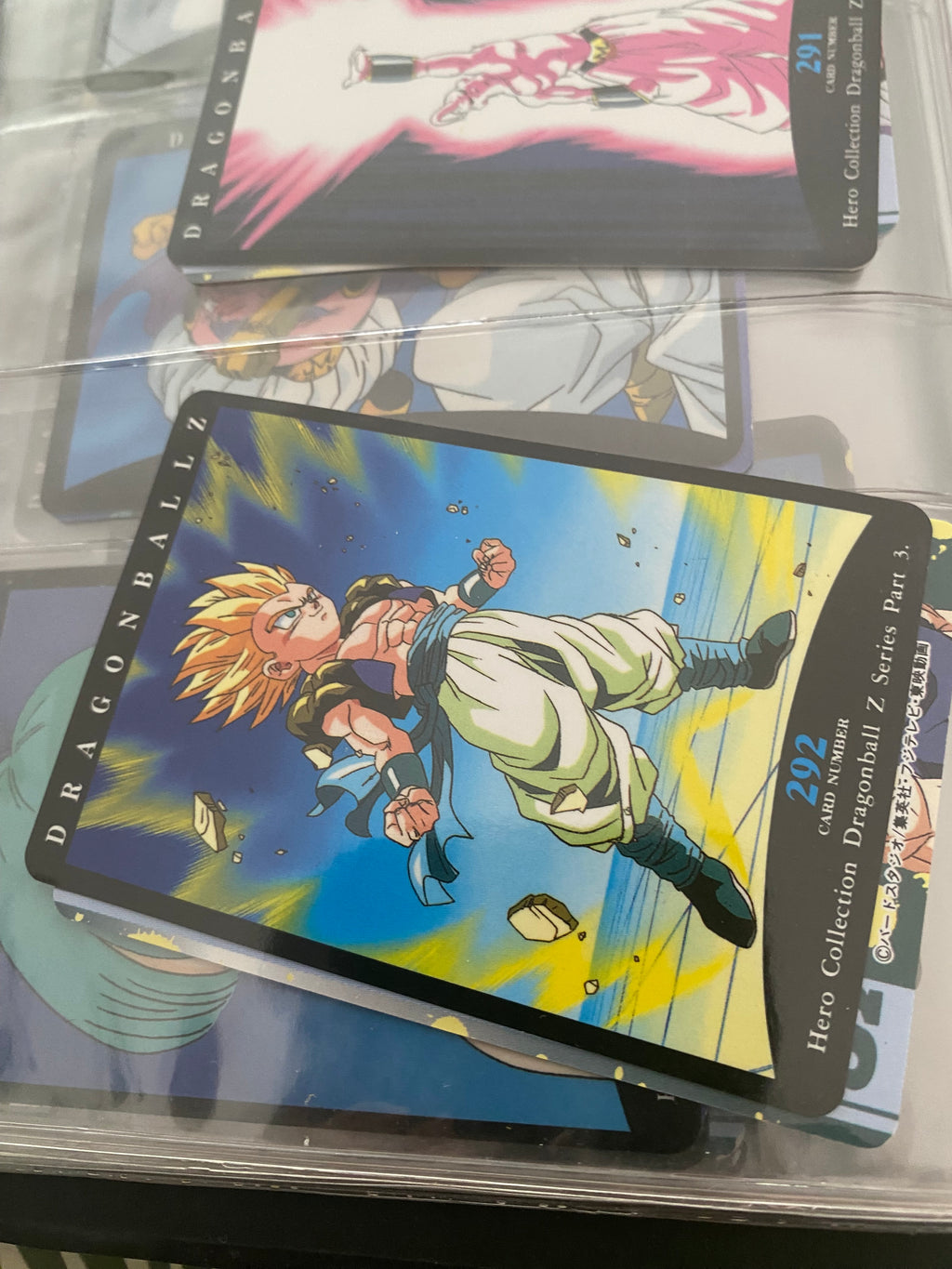 Dragon Ball Z part 3 cartes de collection numéro 290.291.292 Lot de 3