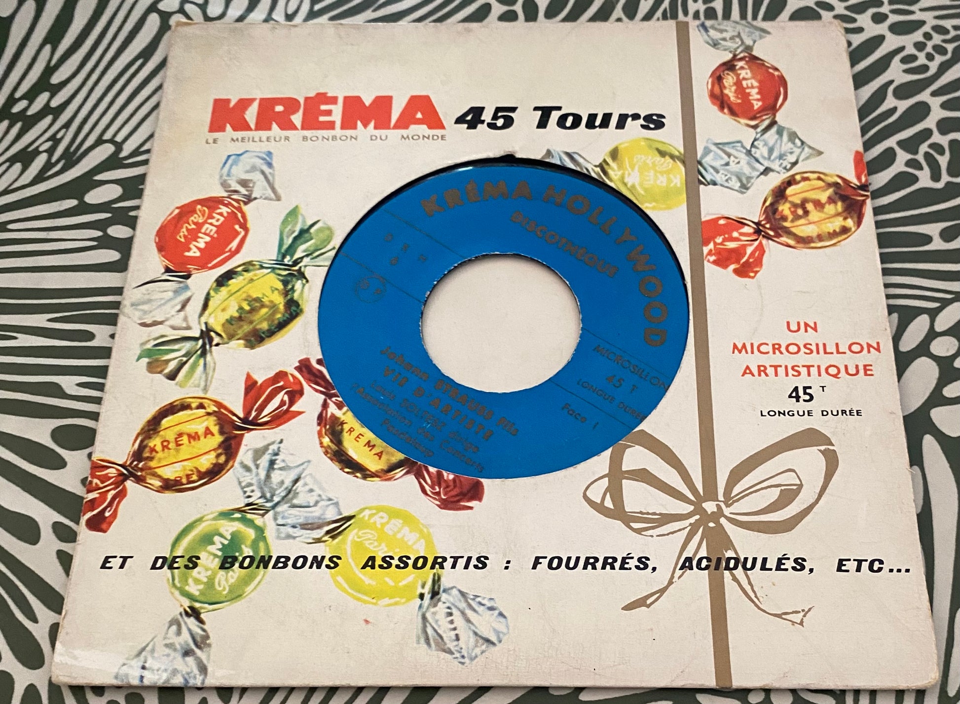 Disque vinyle 45 Tours Krema Johann Strauss fils. Vis d’artiste
