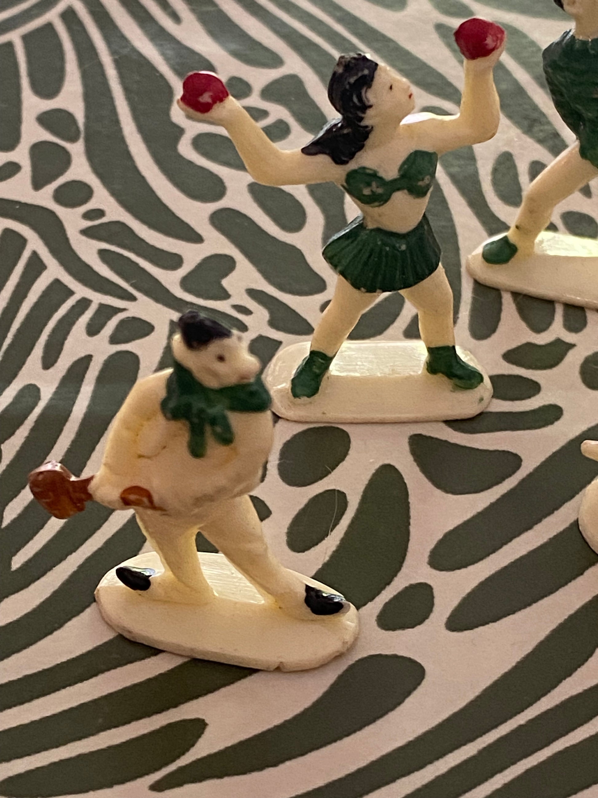 Figurines publicitaires Café Nadi. Rare personnages de cirque Lot de 7. Année 50.