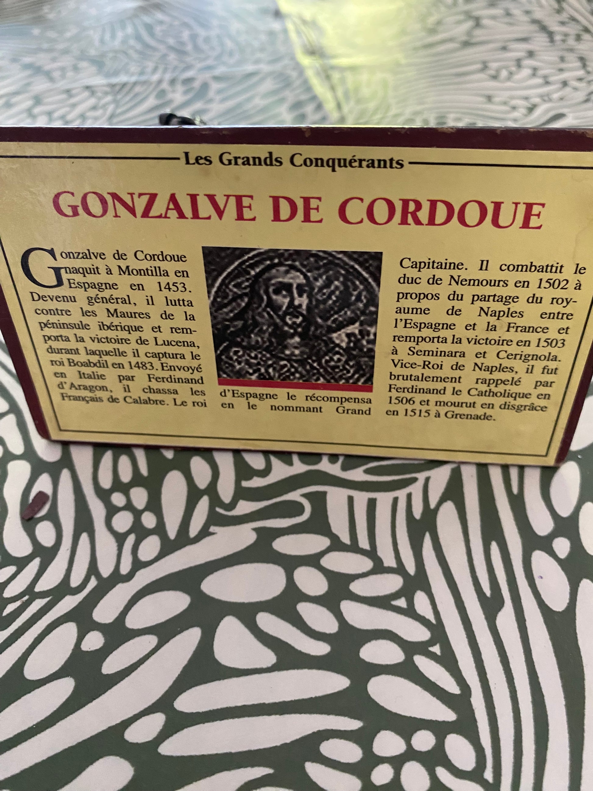 Figurine Les Grands Conquérants Gonzalve De Cordoue en plomb