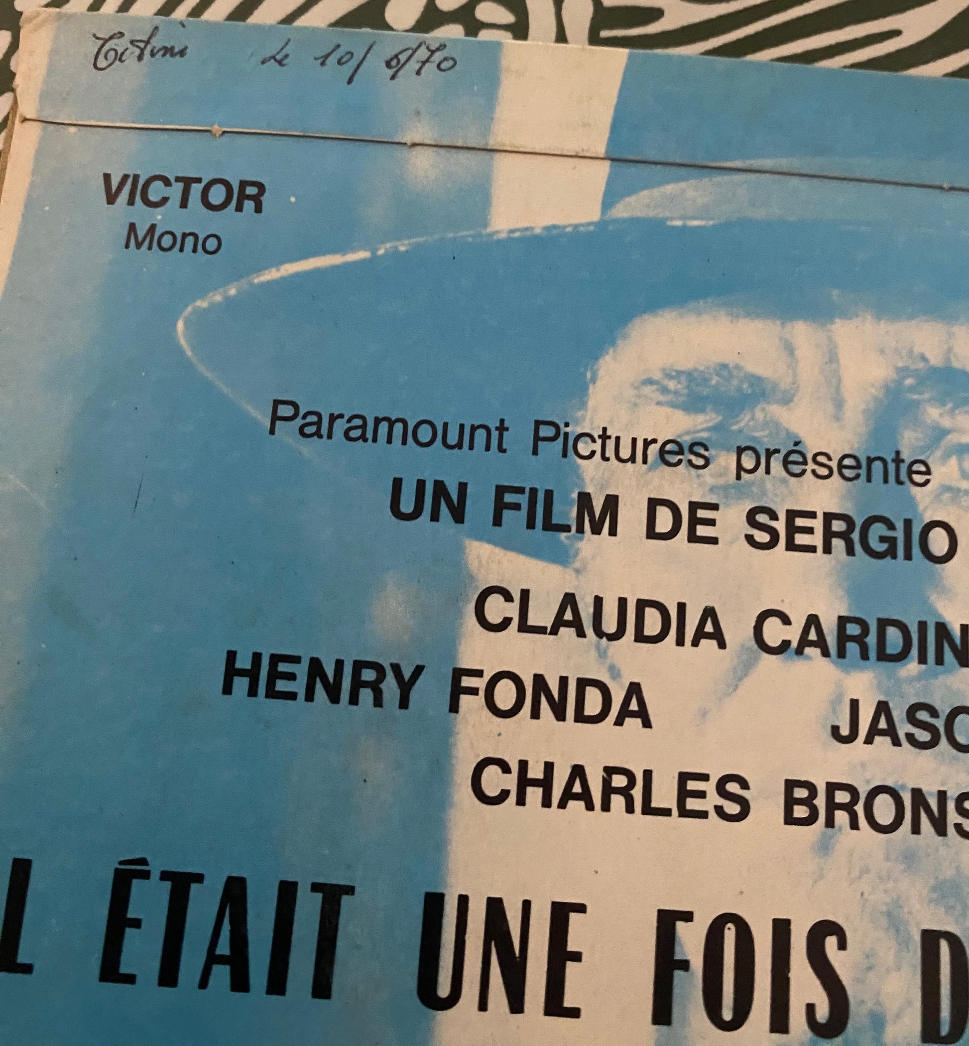 Disque vinyle 45 Tours musique du film il était une fois dans l’ouest musique de Ennio Morricone