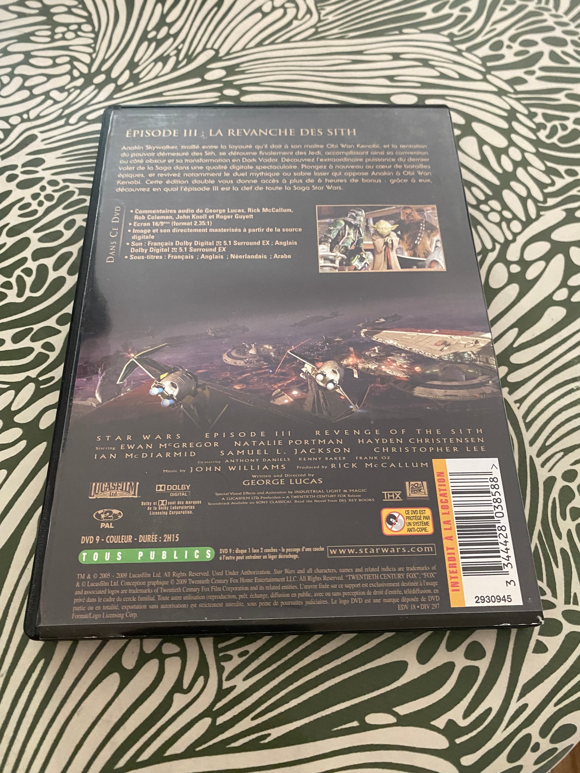 DVD film Star Wars III La Revanche des Sith