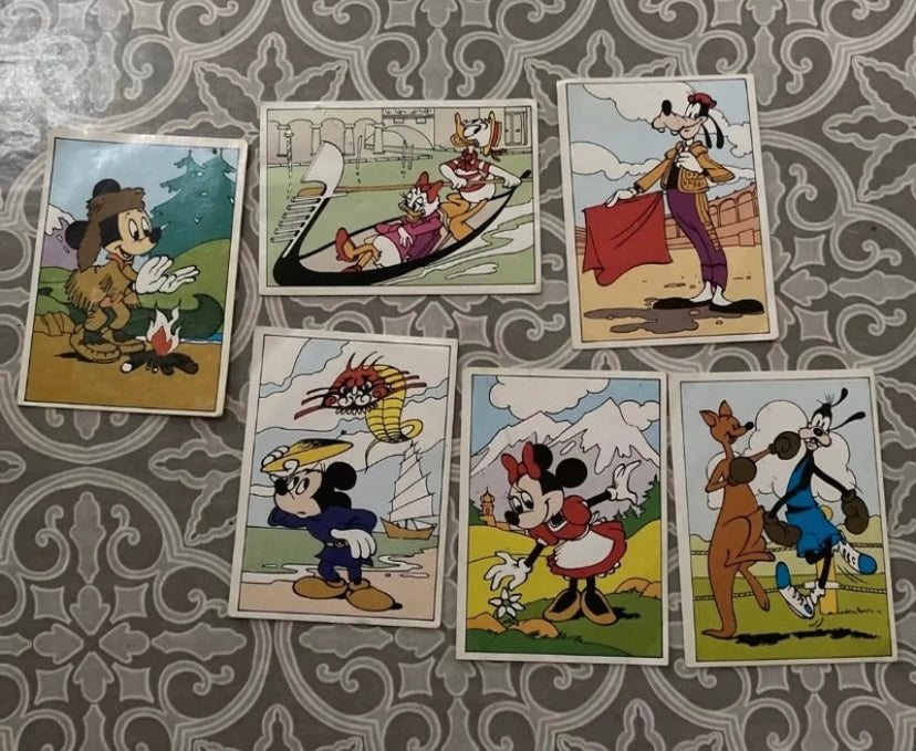 Images anciennes Mickey Disney Celor 1987 Lot de 6