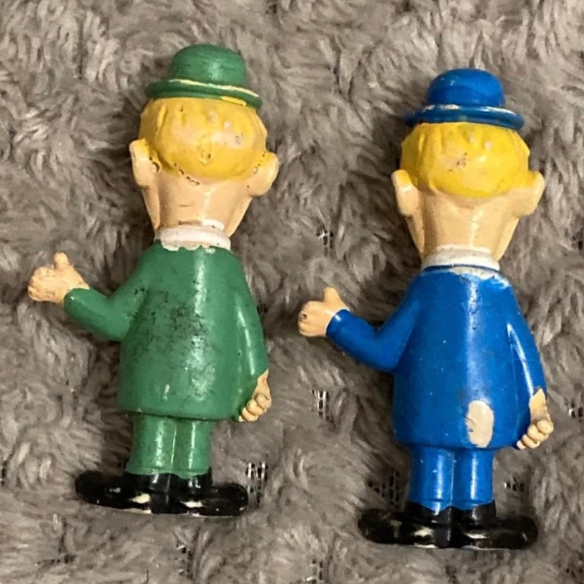 Figurines anciennes Laurel et Hardy. Laurel X 2