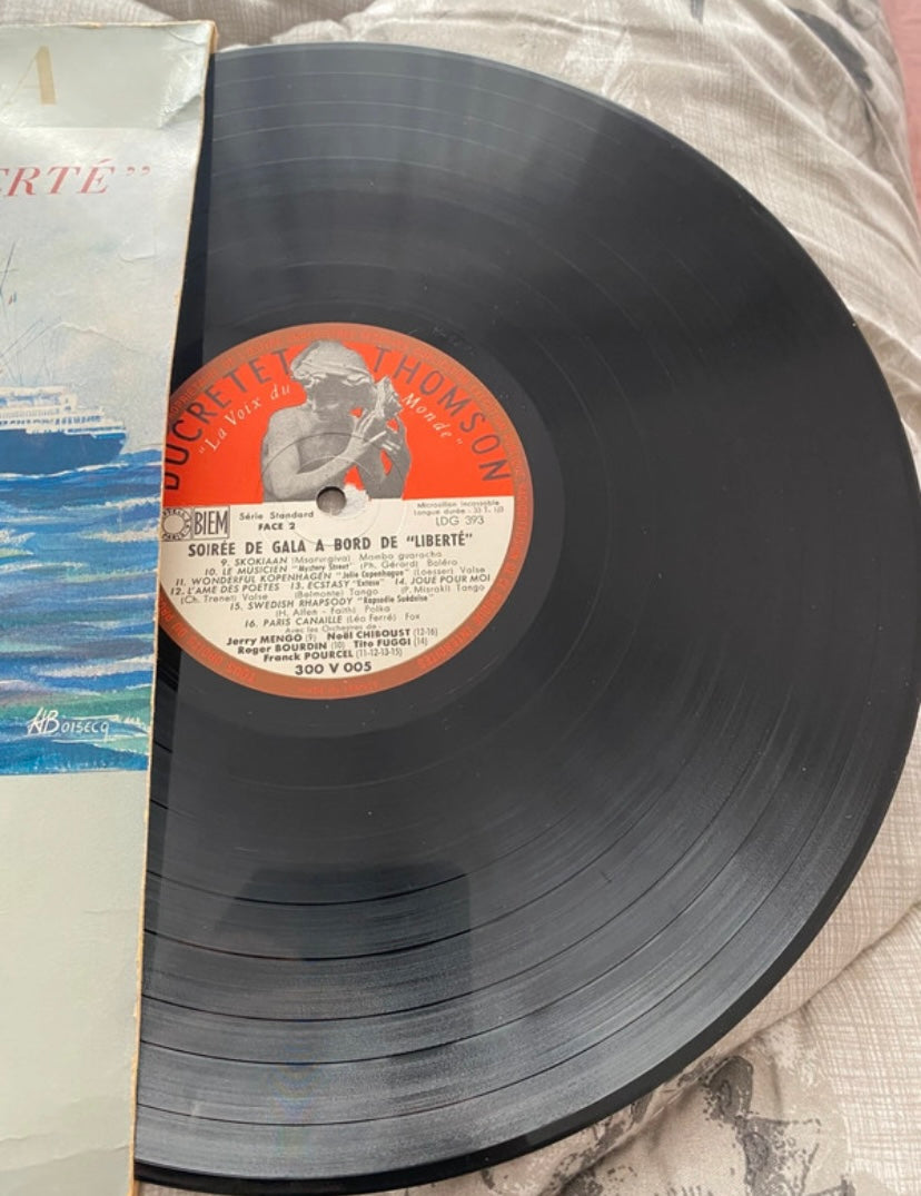 Disque vinyle 33 tours Soirée de Gala à bord du bateau Liberté