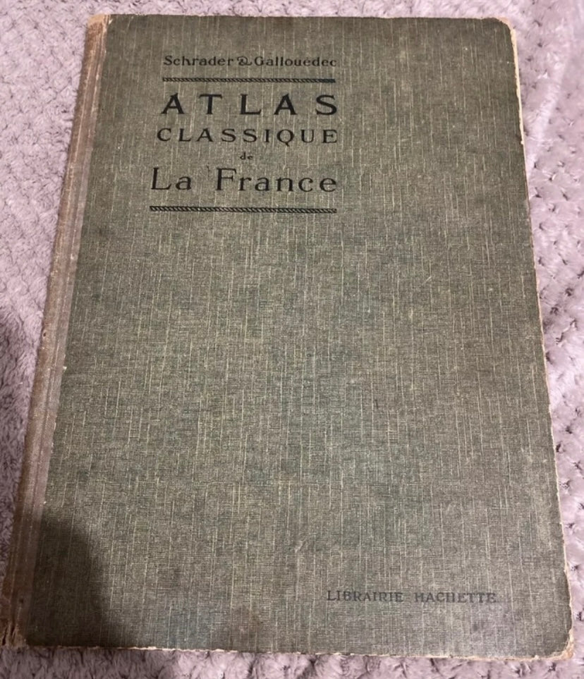 Livre ancien Atlas classique de la France. Schrader & Gallouedec carte 47 a 70