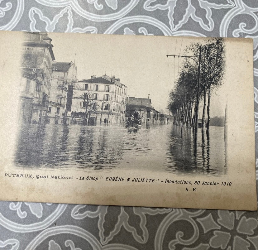 Cartes postales anciennes Puteaux inondations Janvier 1910 Lot de 6