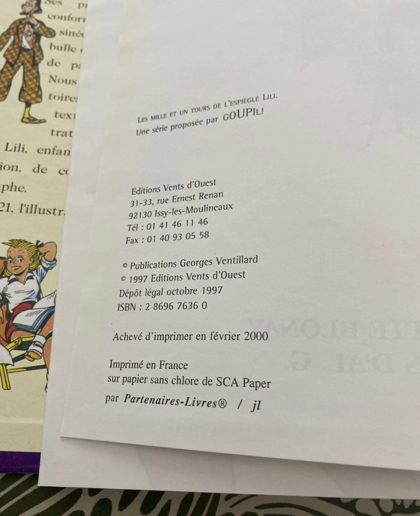 BD Lili et le petit Duc. Vents d’Ouest