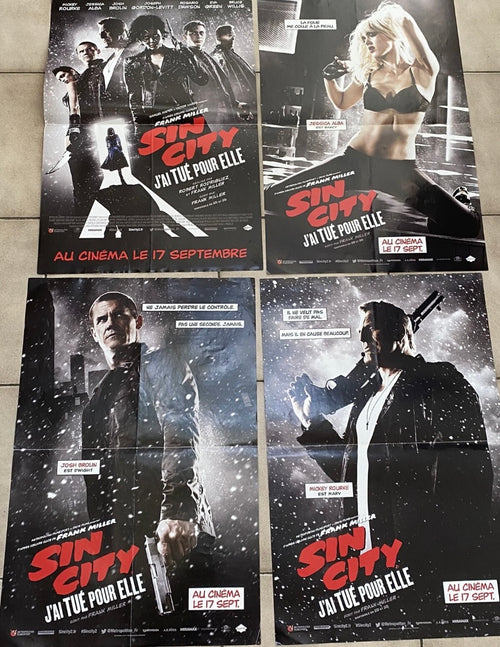 Affiches de films posters Sin City 54X40 Lot de 4