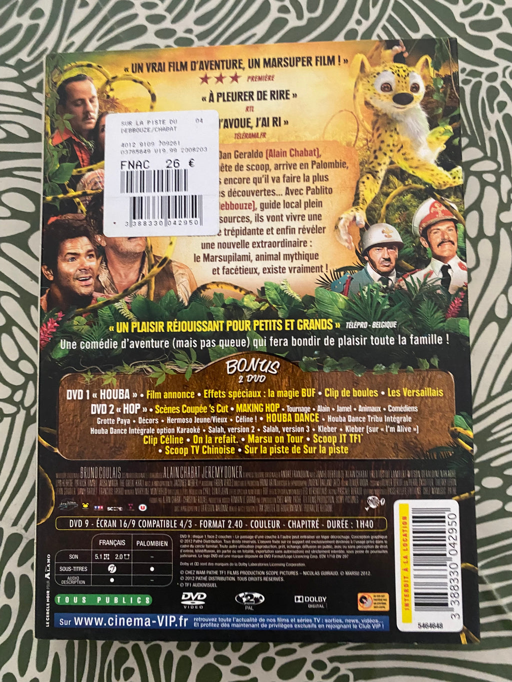 DVD sur la piste du Marsupilanie. Jamel Debbouze. Alain Chabat