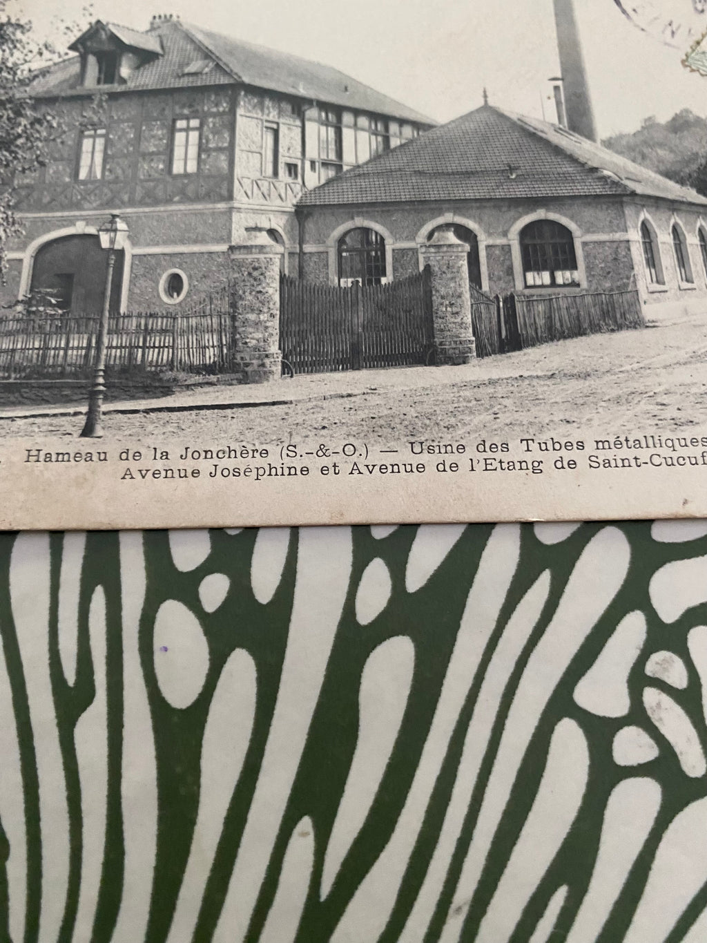 Carte postale ancienne. Hameau de la Jonchère. Usine de tubes Métalliques et souples. Avenue Josephine.