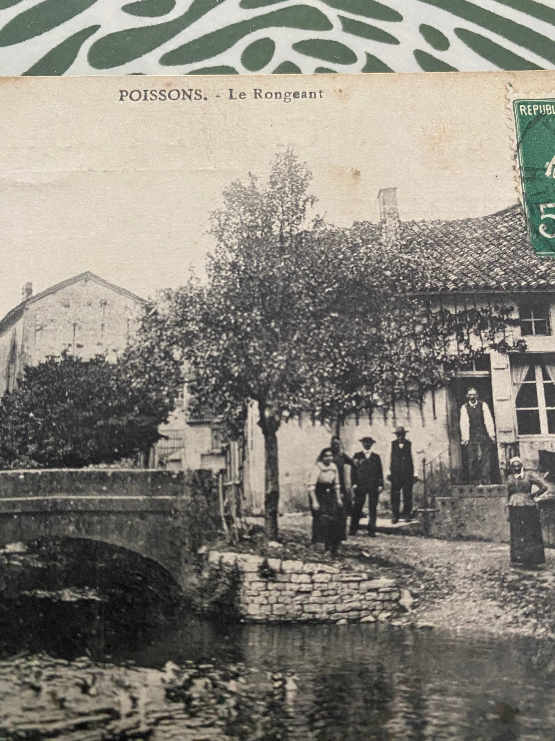 Carte postale ancienne. Poissons. Le Rongeant