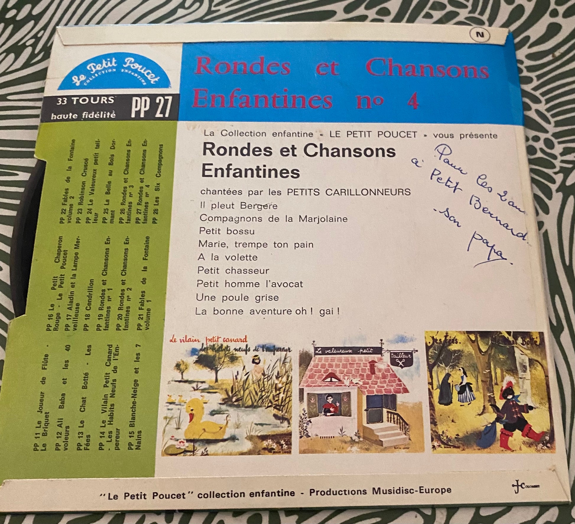 Disque vinyle Ronde enfantines numéro 4. Denise Chabot PP27