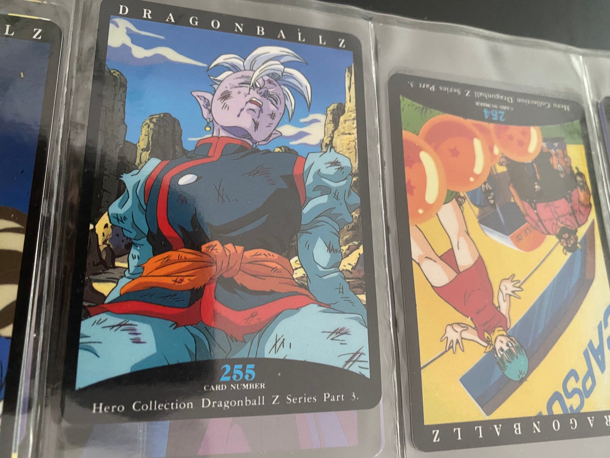 Dragon Ball Z part 3 cartes de collection numéro 253.254.255.256 Lot de 4