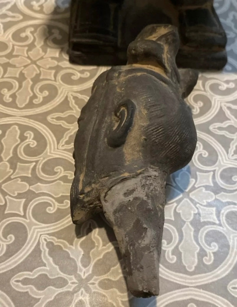 Statue sculpture ancienne soldat de pierre de l’Empire Qing Shi Huang hauteur 38 cm poids 2kg100