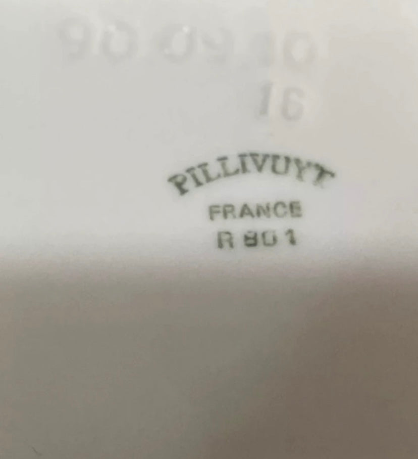 Cendrier vide poche ancien en porcelaine signé Pillivuyt. France