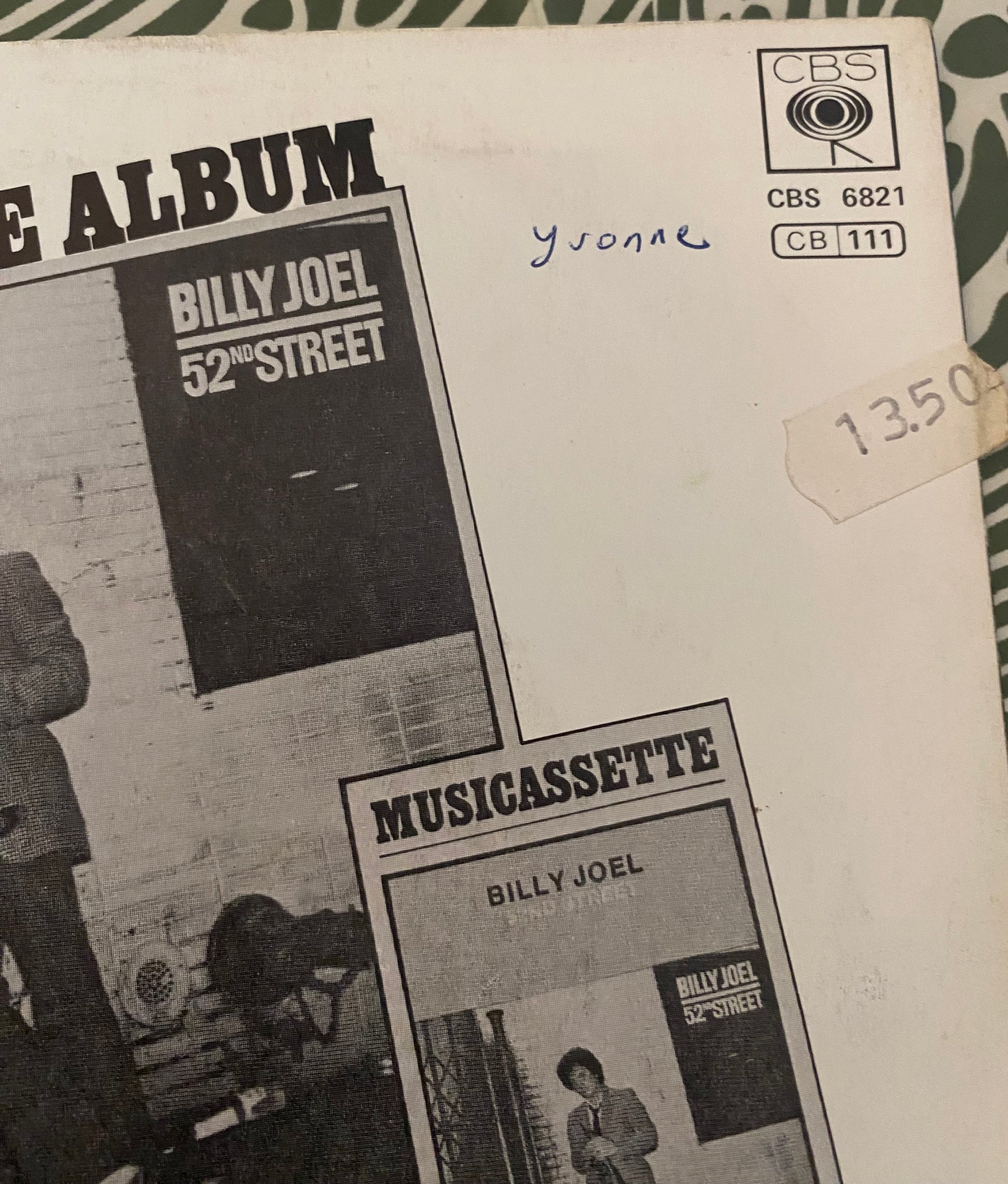 Disque vinyle 45 tours Billy Joel. My life