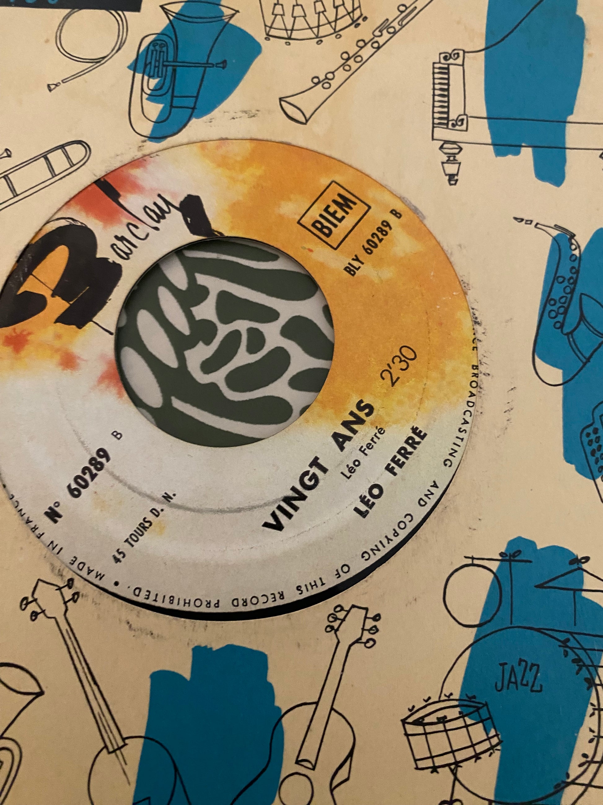 Disque vinyle 45 tours Léo Ferré. Les femmes