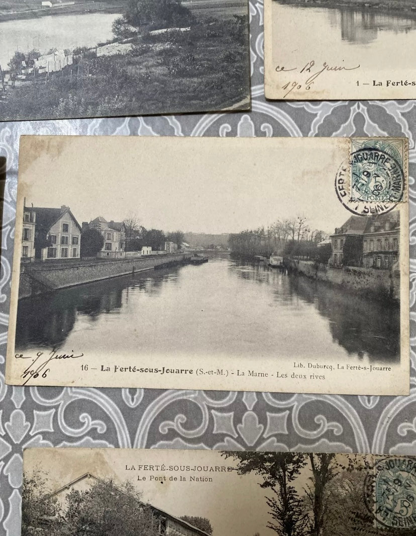 Cartes postales anciennes La Ferté Sous Jouarre 1906 Lot de 7.