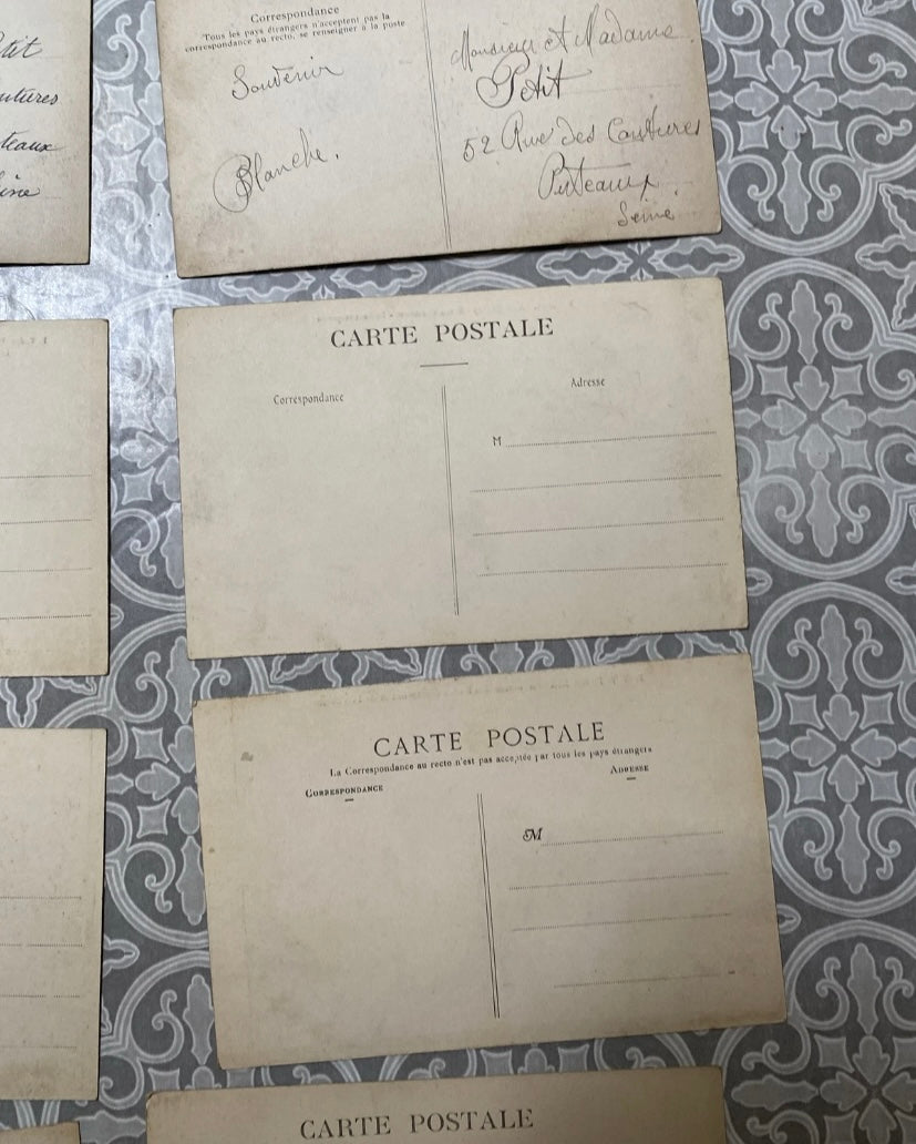 Cartes postales anciennes Paris Lot de 12 divers