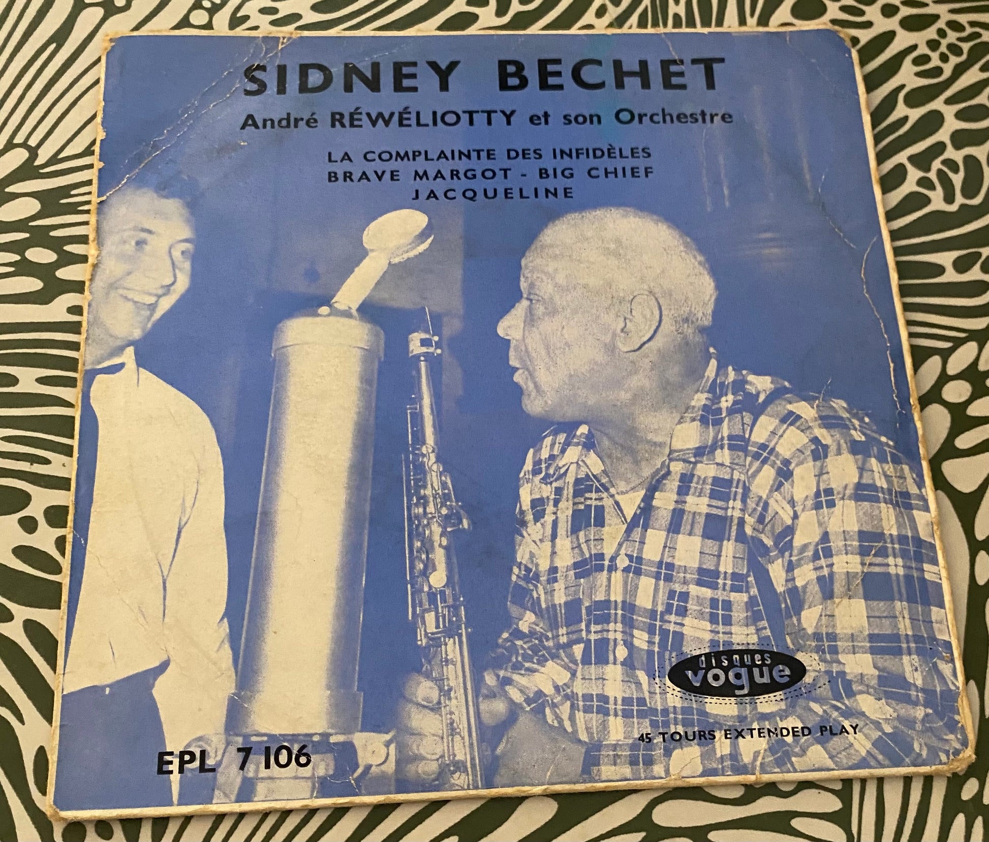 Disque vinyle 45 tours Sidnet Bechet. La complainte des infidèles