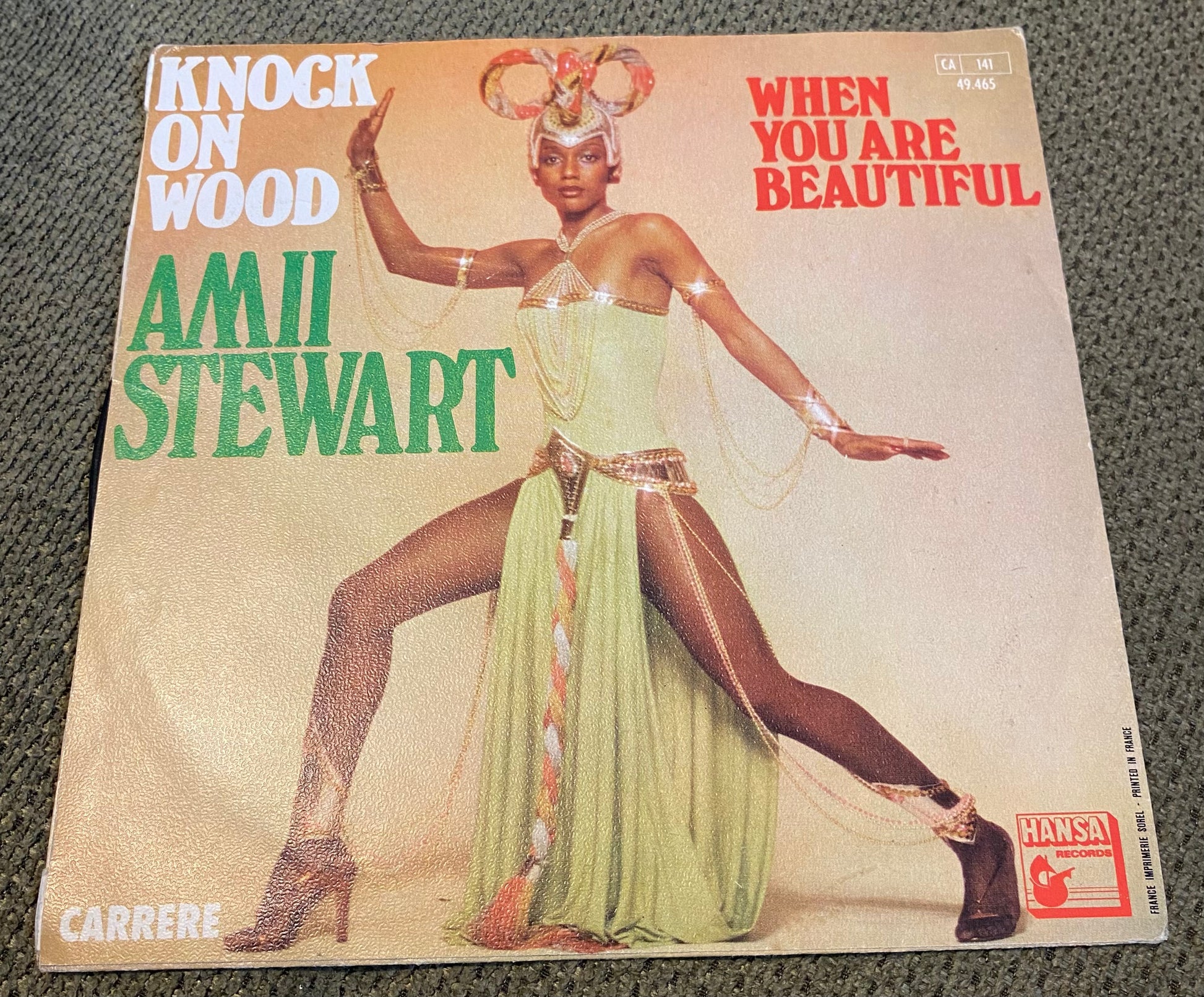 Disque vinyle 45 tours Amii Stewart. Knock on Wood