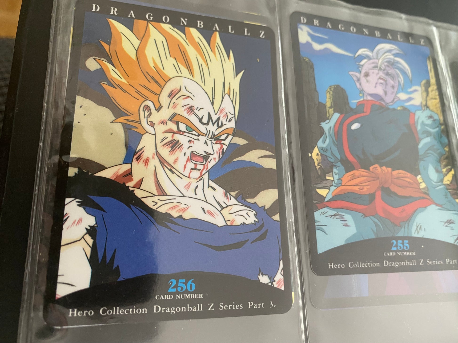 Dragon Ball Z part 3 cartes de collection numéro 253.254.255.256 Lot de 4