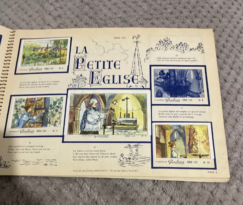 Album d’images. Chanson de France Chocolat Poulain années 60.