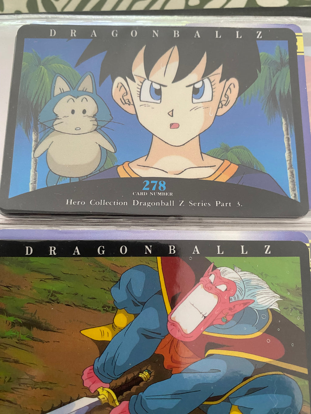 Dragon Ball Z part 3 cartes de collection numéro 278.279.281.282 Lot de 4