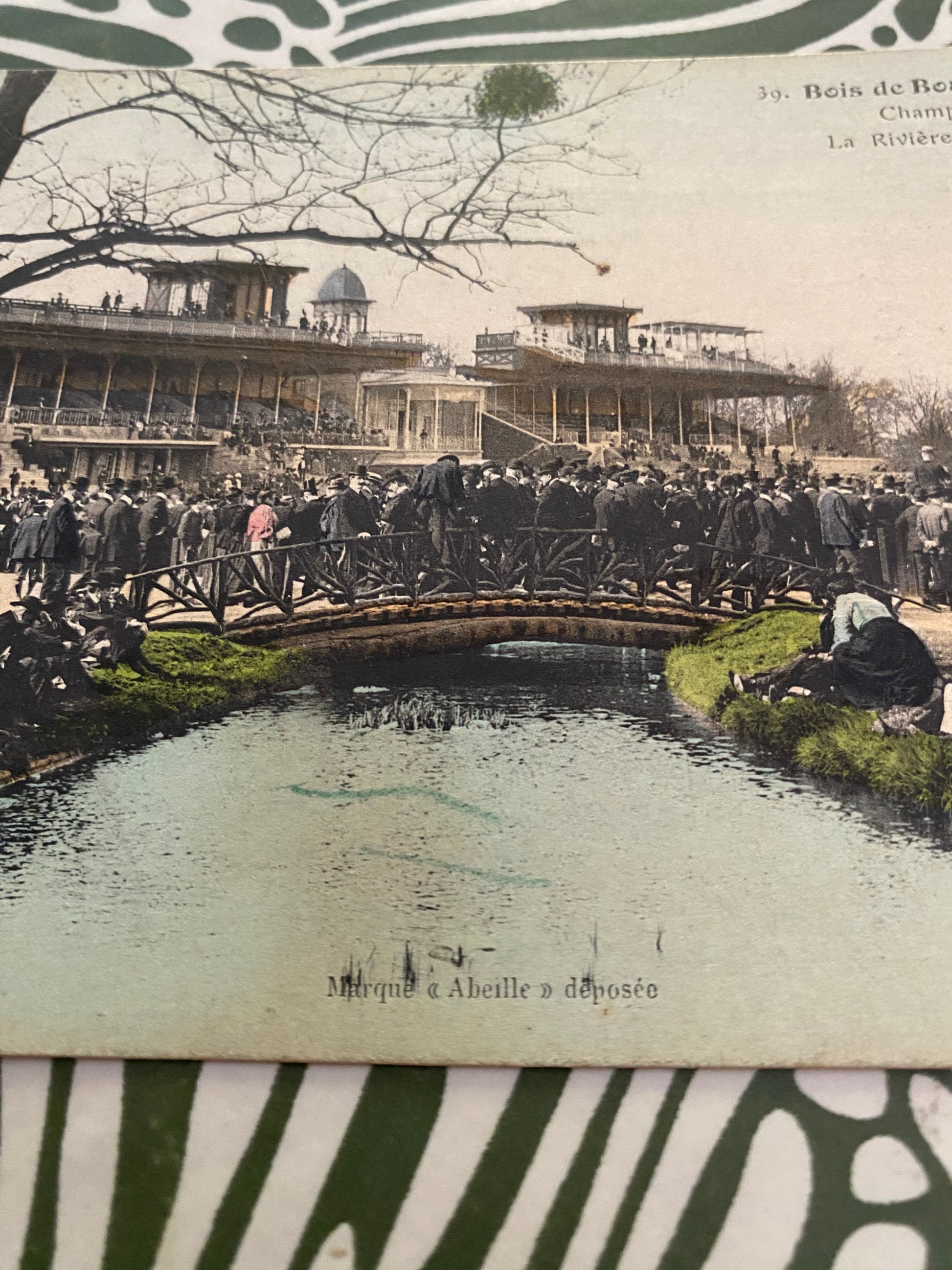 Carte postale ancienne Bois de Boulogne. Auteuil Champ de courses