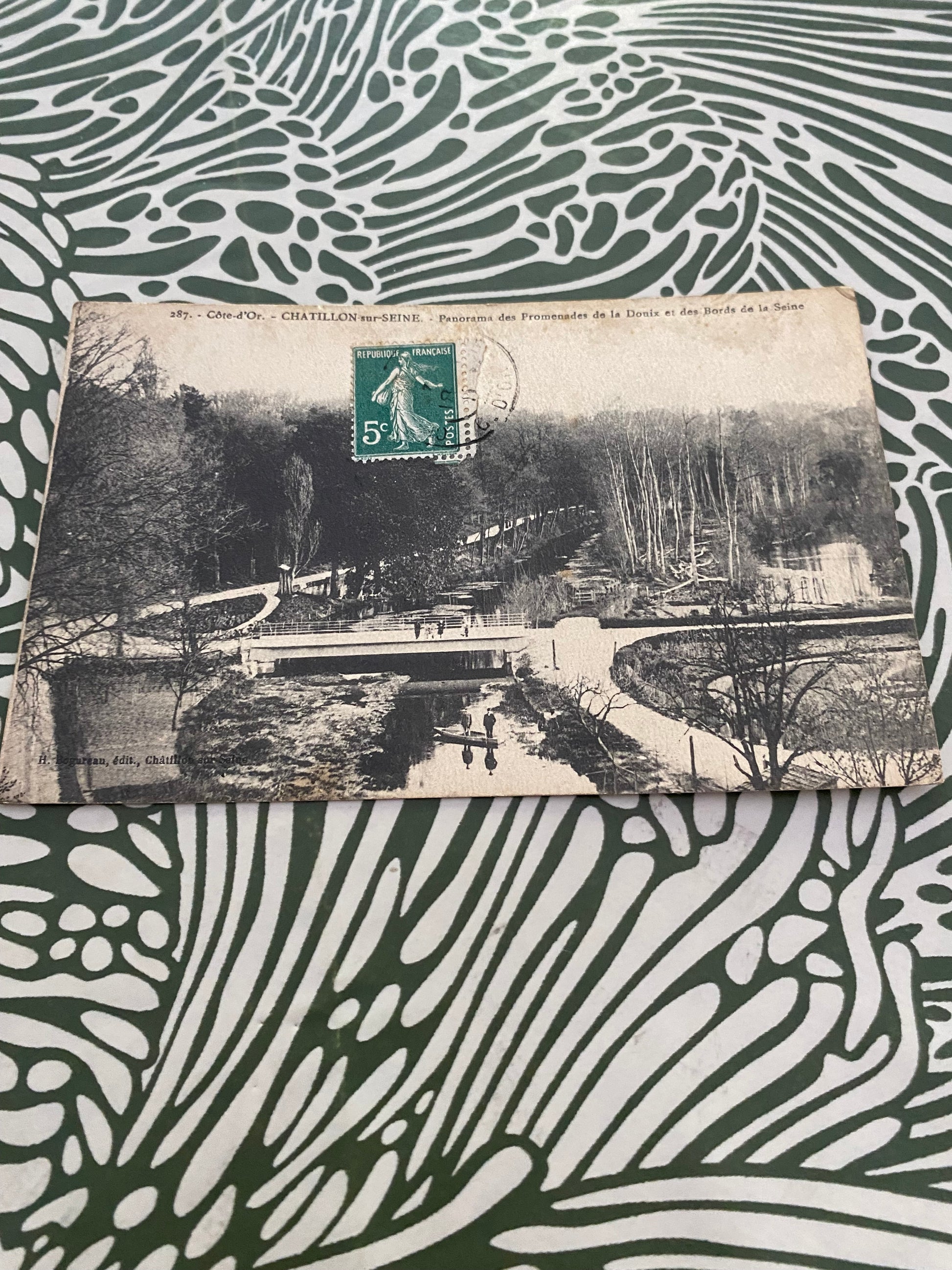 Carte postales ancienne Côte d’or. Chatillon sur seine. Panorama des promenades de la Douix