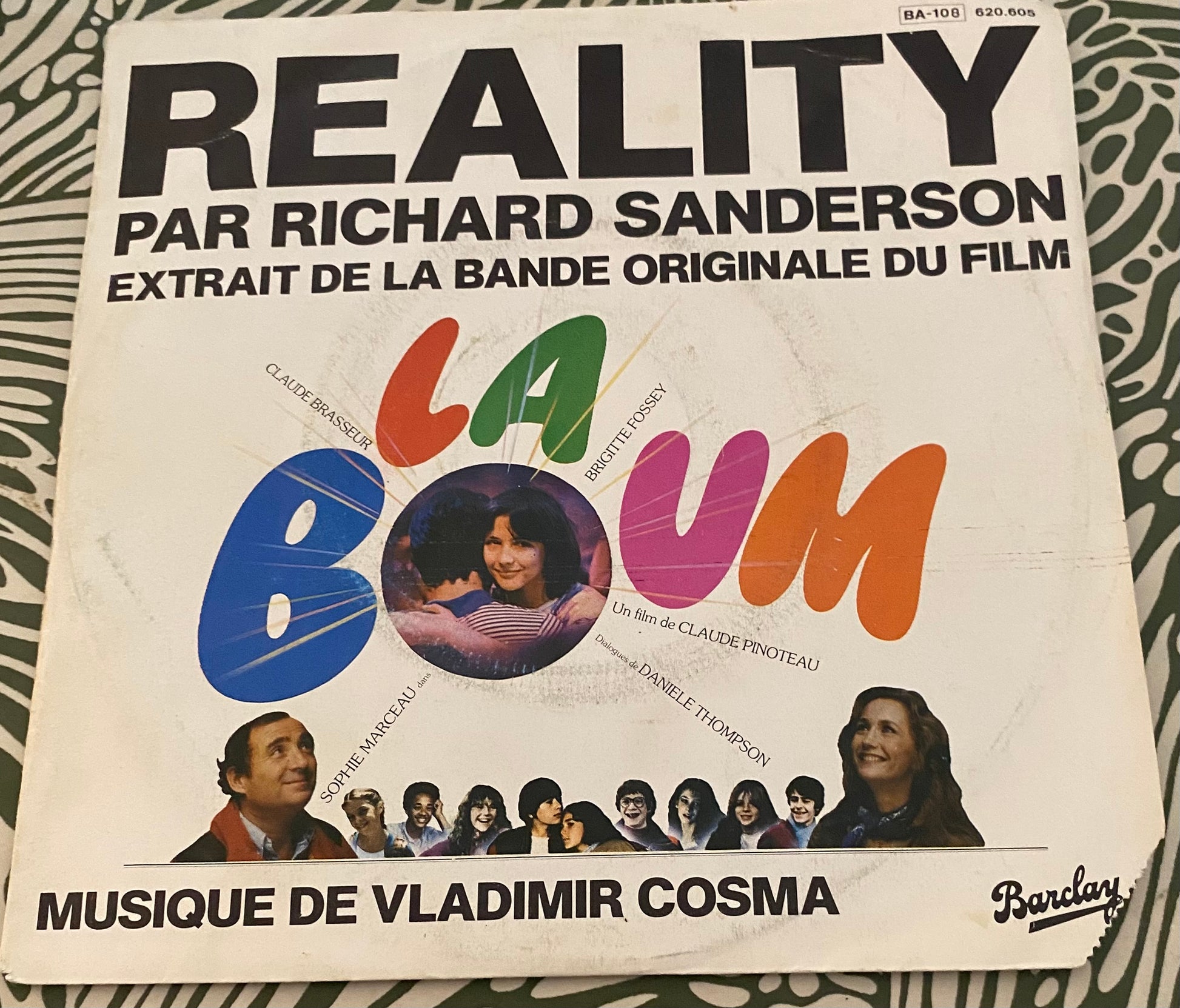 Disque vinyle 45 Tours La Boum musique du film par Richard Sanderson