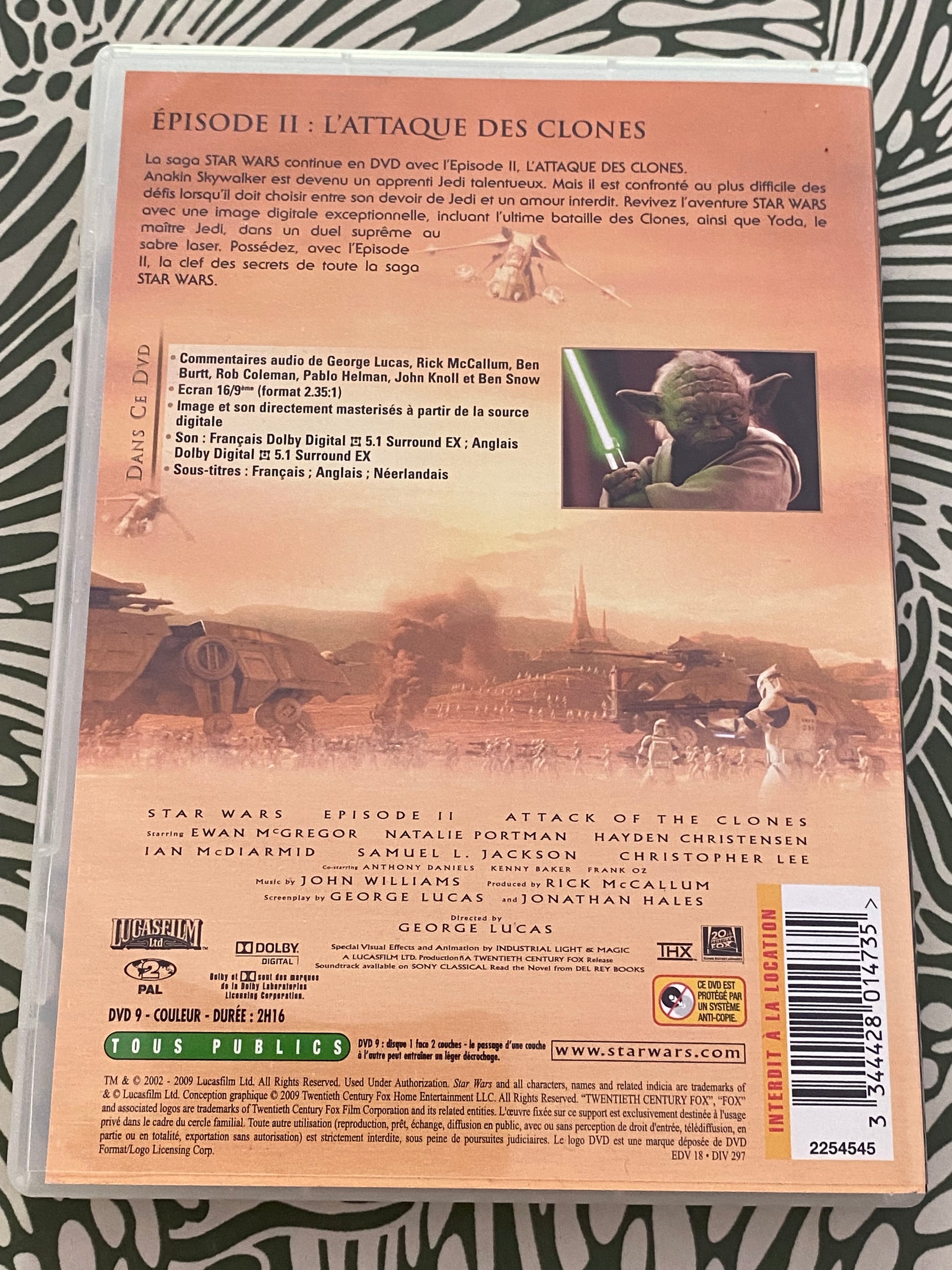 DVD film Star Wars II. L’attaque des Clones