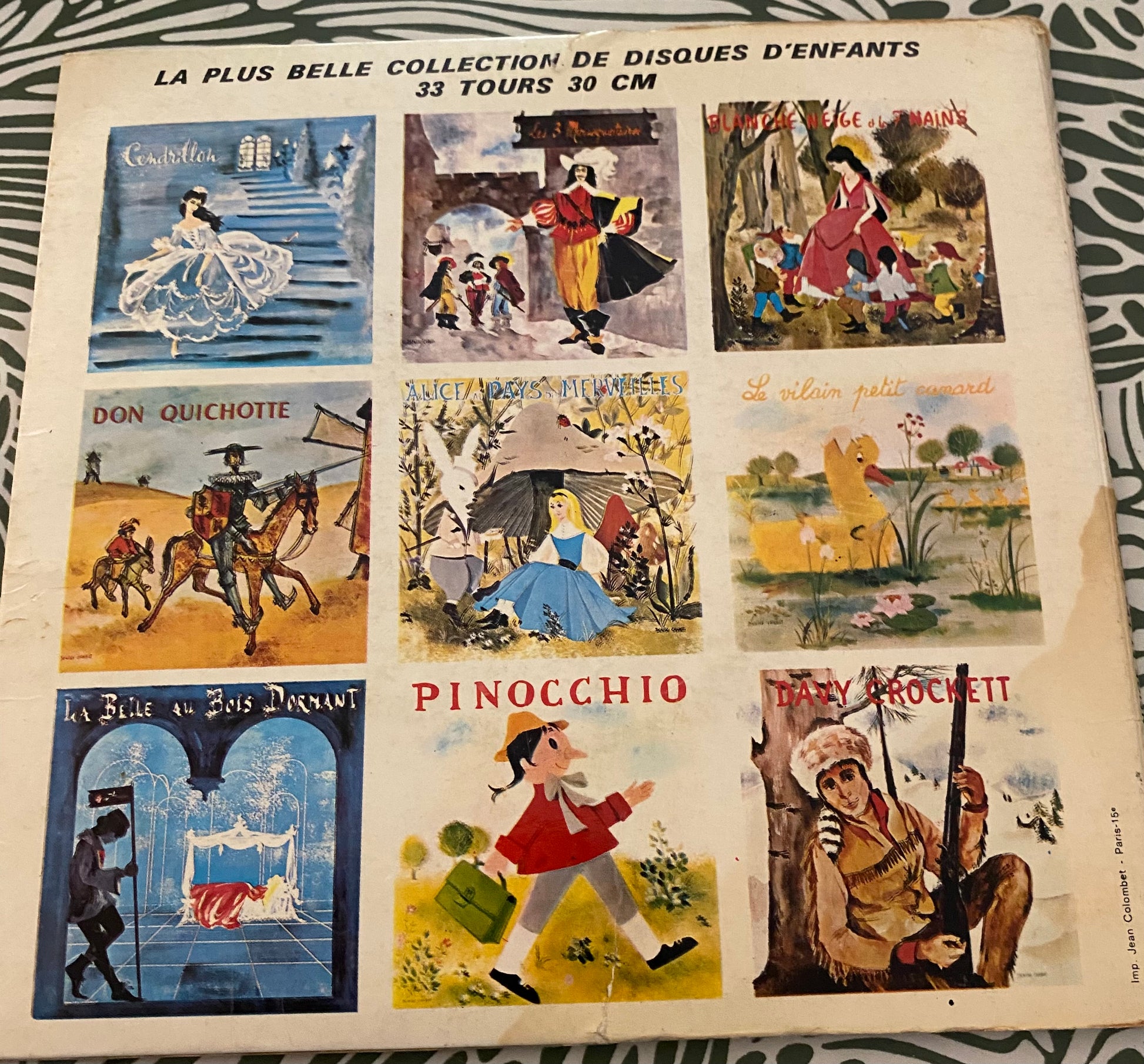 Disque vinyle livre blanche neige 33 Tours format 45. LD 512