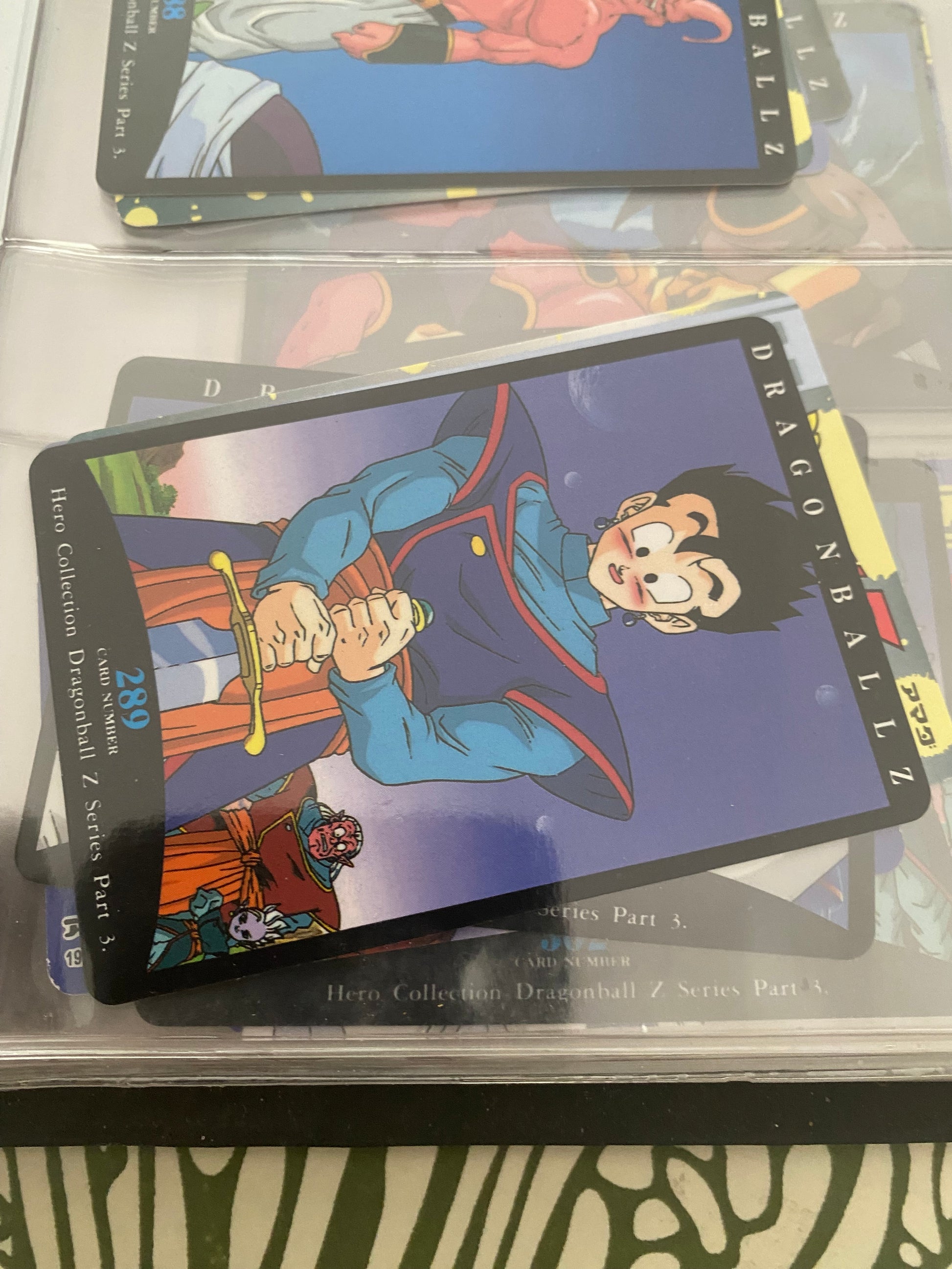 Dragon Ball Z part 3 cartes de collection numéro 287.288.289 Lot de 3