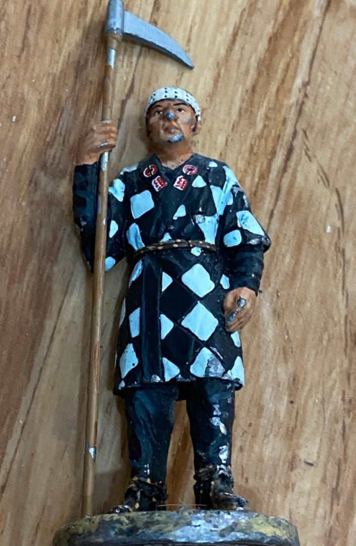 Figurine ancienne en Plomb Delprado Pompier tenue de feu Japon 1858