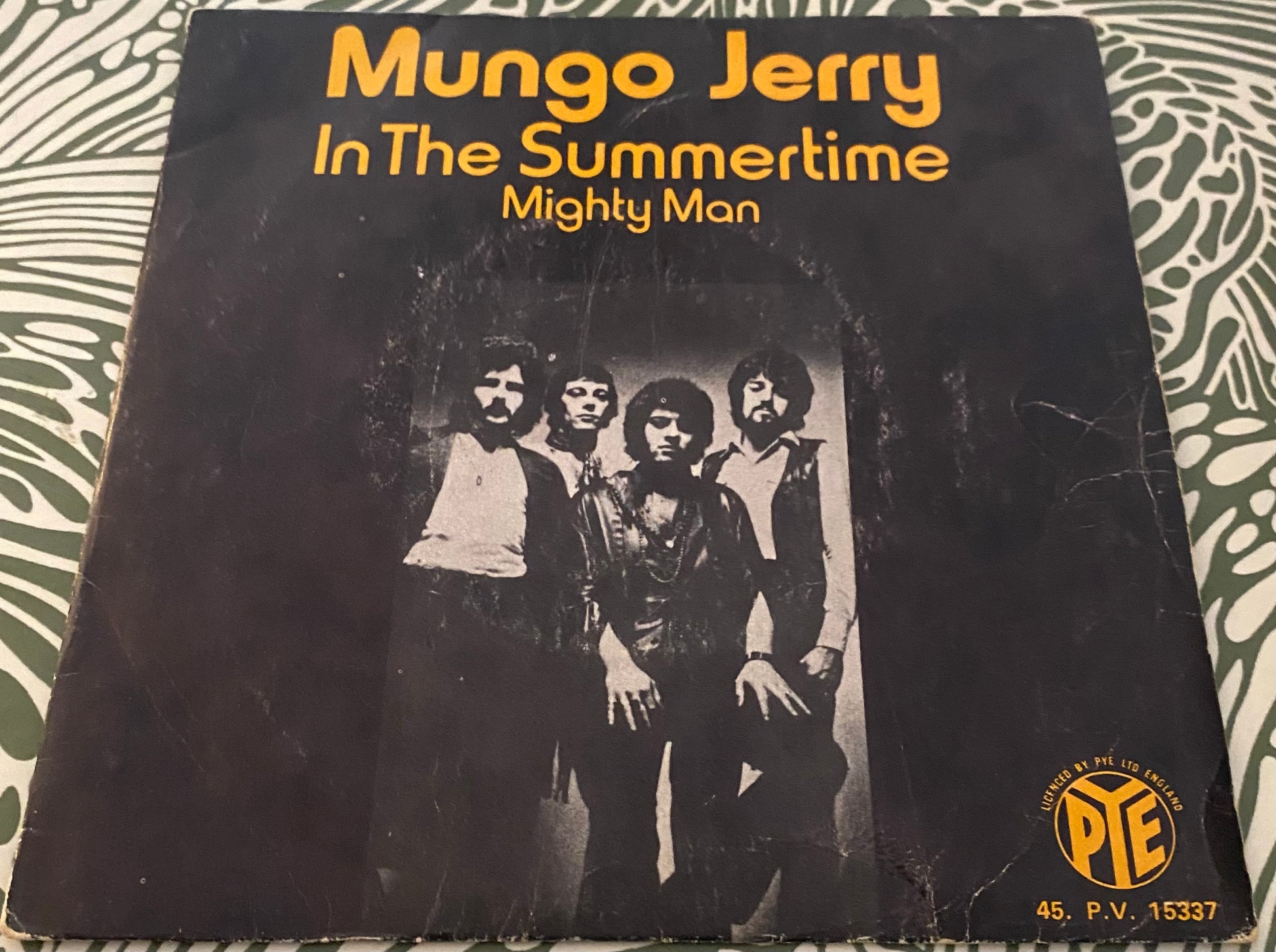 Disque vinyle 45 tours Mungo Jerry. In the Summertime