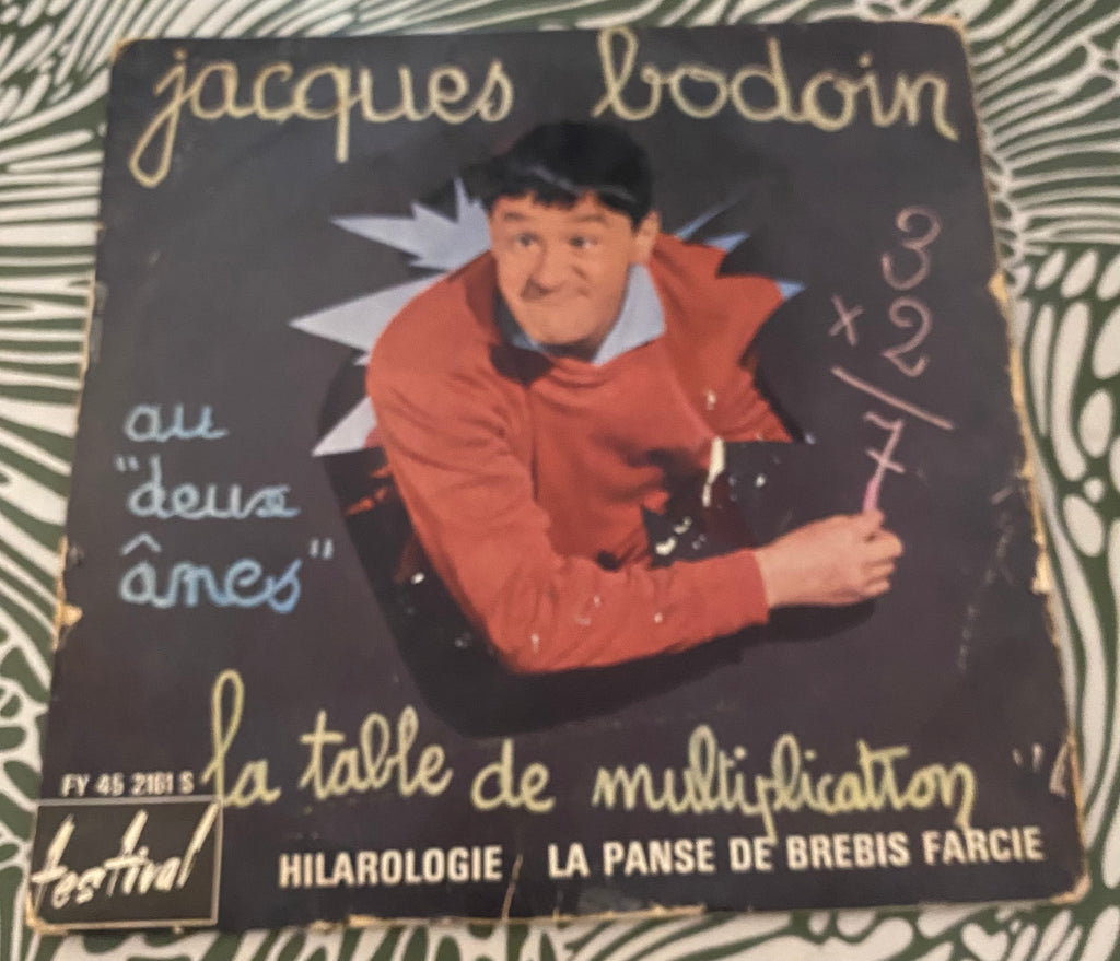 Disque vinyle 45 tours Jacques Bodoin. Au deux ânes