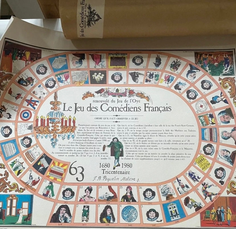 Jeu Ancien Affiche plateau de jeu Les Comptes français