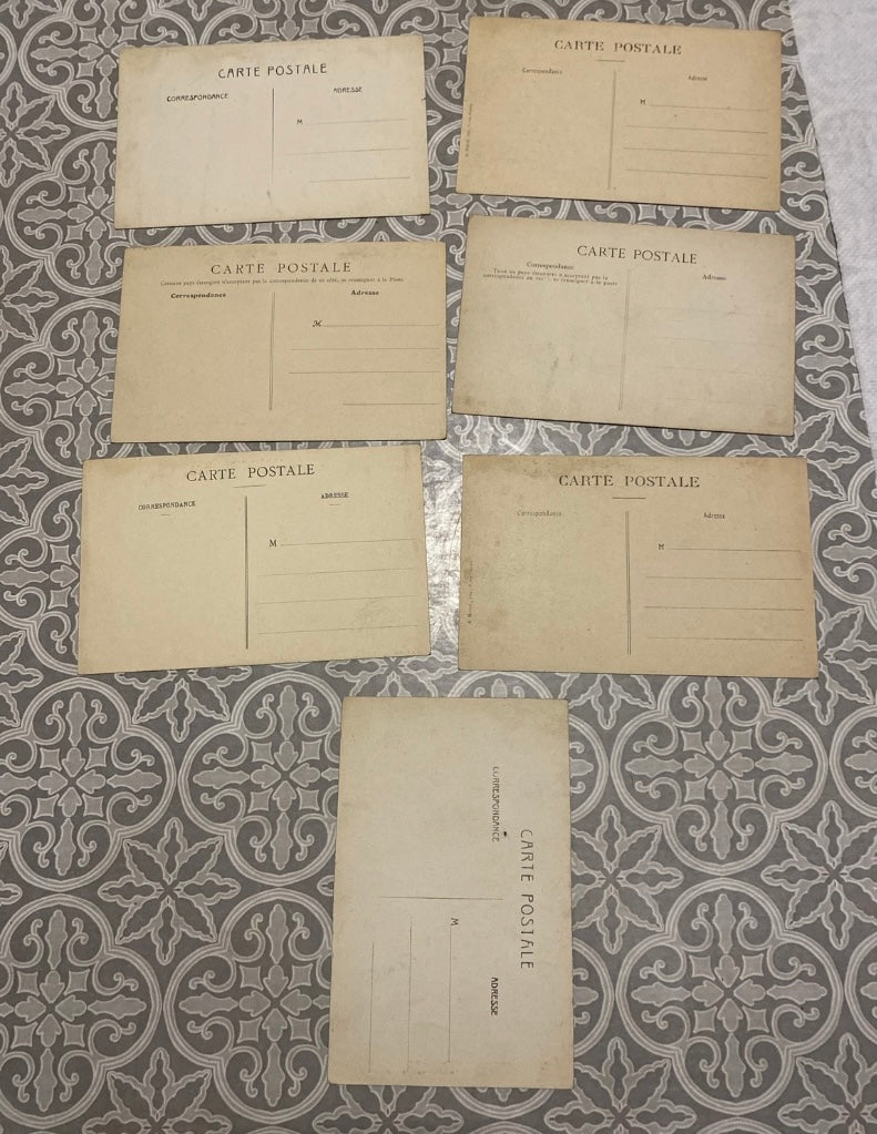 Cartes postales anciennes Courbevoie inondations de Janvier 1910 Lot de 7